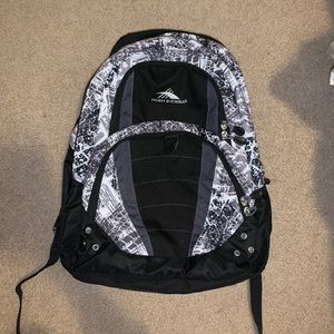 High Sierra Black and White Backpack